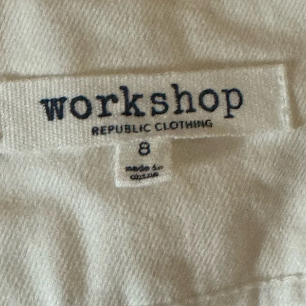 A-159 Workshop Republic Clothing NWT Pull On White Denim Shorts Size‎ 8